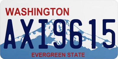 WA license plate AXI9615
