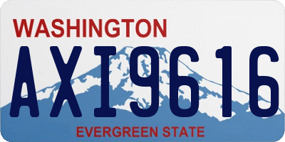 WA license plate AXI9616