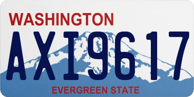 WA license plate AXI9617