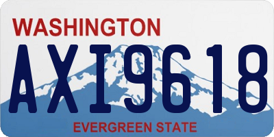 WA license plate AXI9618