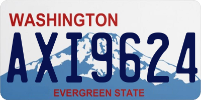 WA license plate AXI9624