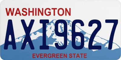 WA license plate AXI9627