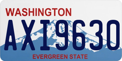 WA license plate AXI9630