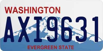 WA license plate AXI9631
