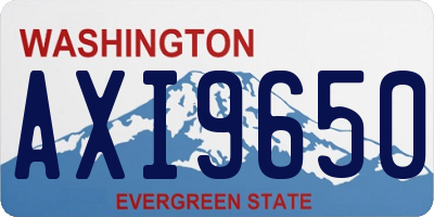 WA license plate AXI9650