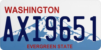 WA license plate AXI9651
