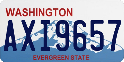 WA license plate AXI9657