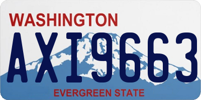 WA license plate AXI9663