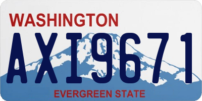 WA license plate AXI9671