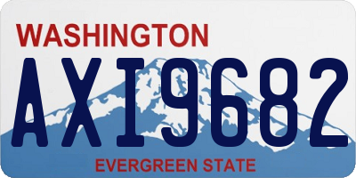 WA license plate AXI9682