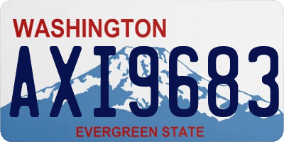 WA license plate AXI9683