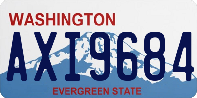 WA license plate AXI9684