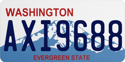 WA license plate AXI9688
