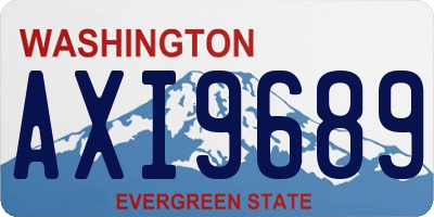 WA license plate AXI9689
