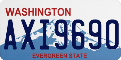 WA license plate AXI9690