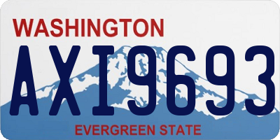 WA license plate AXI9693