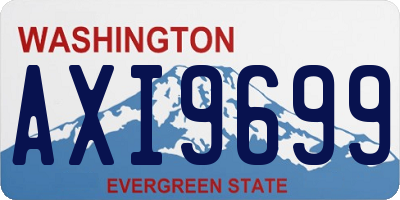 WA license plate AXI9699