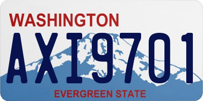 WA license plate AXI9701