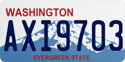 WA license plate AXI9703