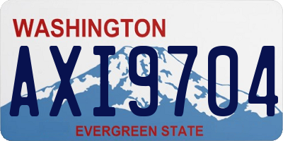WA license plate AXI9704