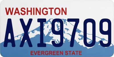 WA license plate AXI9709