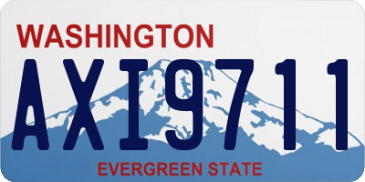 WA license plate AXI9711