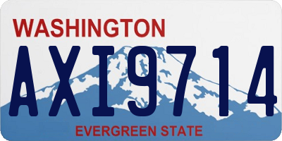 WA license plate AXI9714