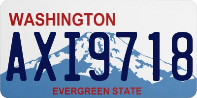 WA license plate AXI9718