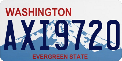 WA license plate AXI9720