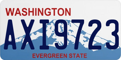 WA license plate AXI9723