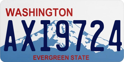 WA license plate AXI9724