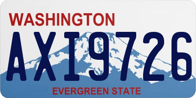 WA license plate AXI9726