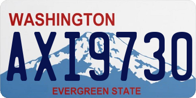 WA license plate AXI9730