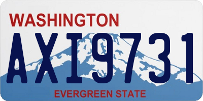 WA license plate AXI9731