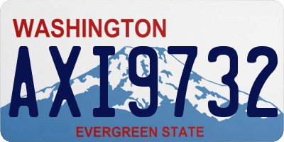 WA license plate AXI9732