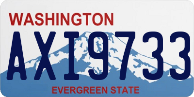 WA license plate AXI9733