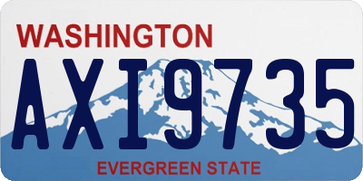 WA license plate AXI9735