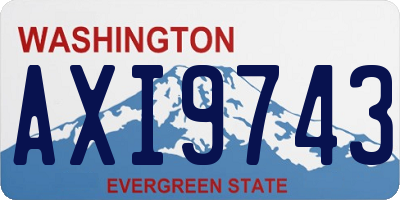 WA license plate AXI9743