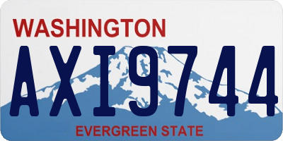 WA license plate AXI9744