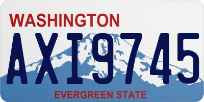 WA license plate AXI9745