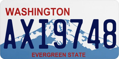 WA license plate AXI9748