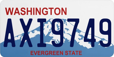 WA license plate AXI9749