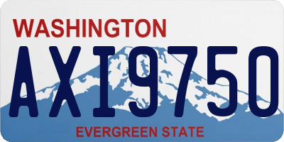 WA license plate AXI9750