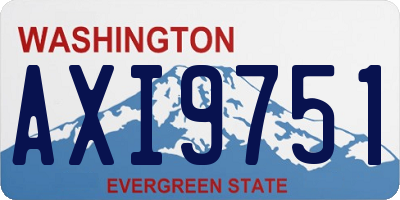 WA license plate AXI9751
