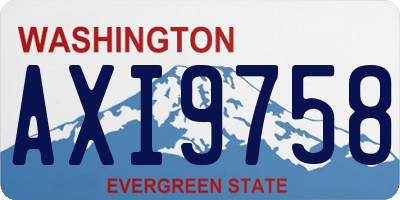 WA license plate AXI9758