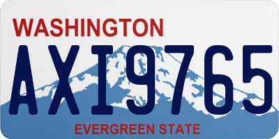 WA license plate AXI9765
