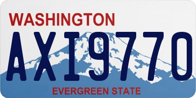 WA license plate AXI9770