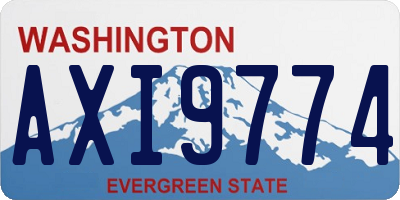 WA license plate AXI9774