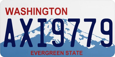 WA license plate AXI9779