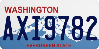 WA license plate AXI9782